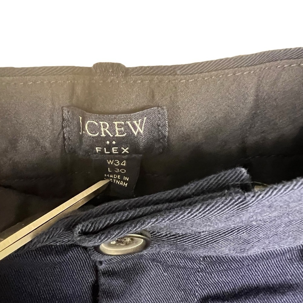 J. Crew Factory Men's Slim-fit flex chino pant 34x30 Navy - Picture 4 of 7